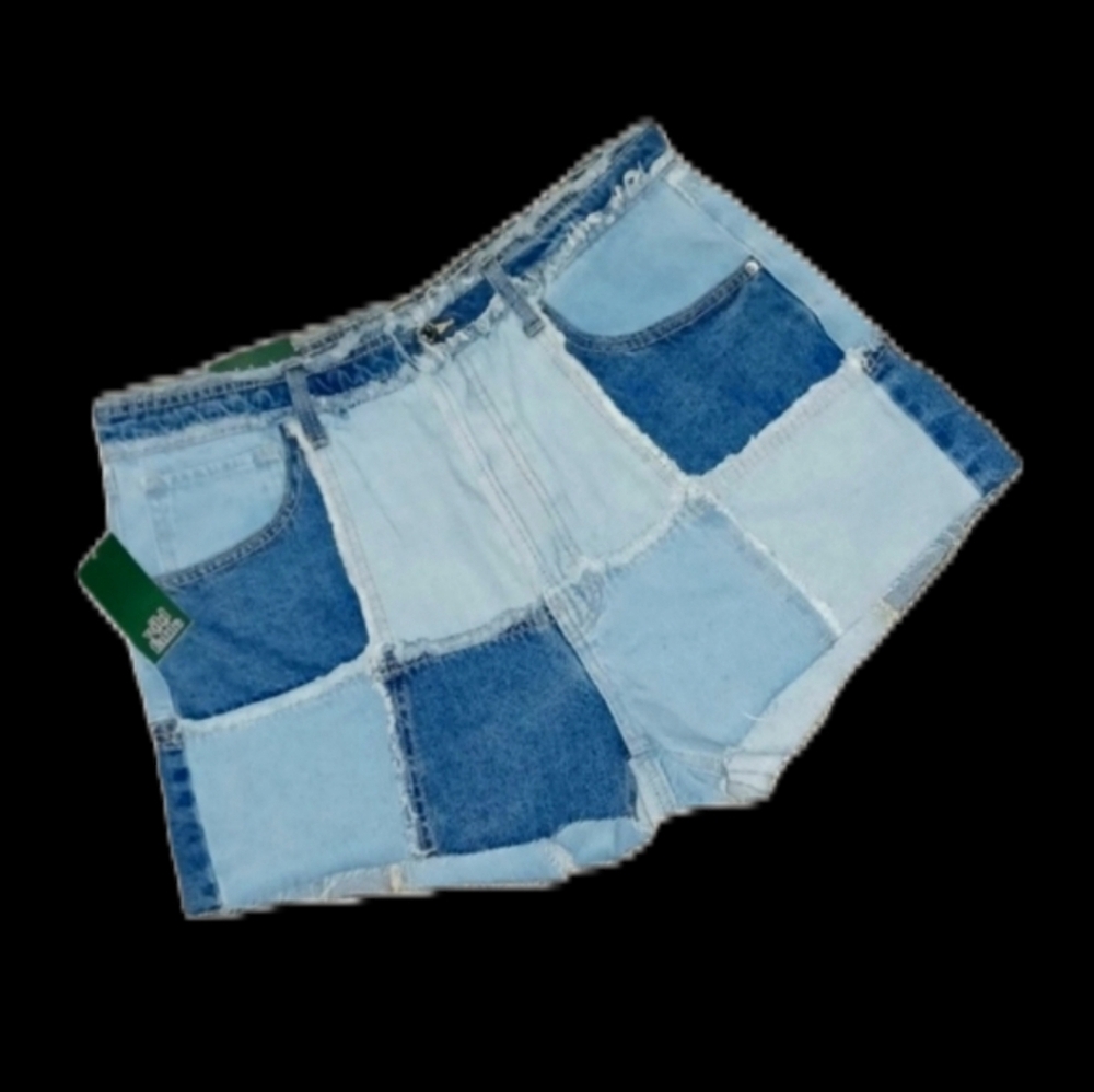 Wild Fable Jean Colorblock Shorts - Picture 2 of 4